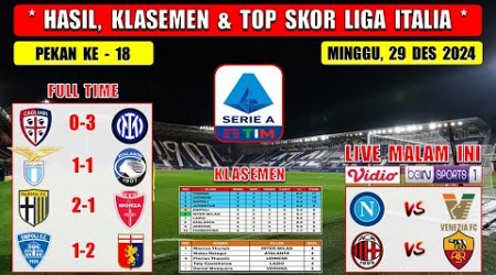 Hasil Liga Italia Tadi Malam ~ CAGLIARI vs INTER MILAN ~ LAZIO vs ATALANTA ~ Liga Italia 2024