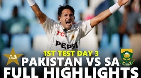 Pakistan vs South Africa Full Highlights 1st Test 2024 Day 3 | PAK VS SA