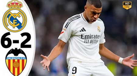 Real Madrid vs Valencia 6-2 - Highlights &amp; All Goals 2024