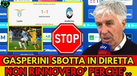 Lazio-Atalanta: 1-1 Gasperini sbotta con la società: A giugno mi avevano promesso che avrebbero..