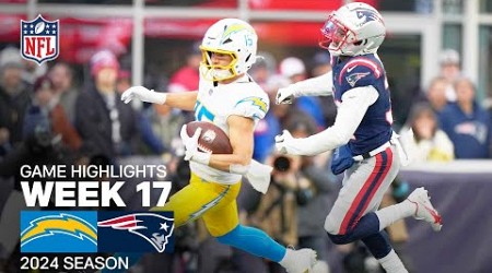 Los Angeles Chargers vs. New England Patriots | 2024 Week 17 Game Highlights