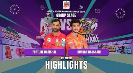 Fortune Barishal Takes on Durbar Rajshahi in EPIC BPL 2025 1st Match