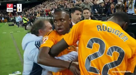 ¡EXPULSADO VINICIUS! La estrella del Real Madrid ve la ROJA en juego vs Valencia | La Liga