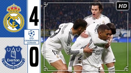 Real Madrid vs Everton 4-0 • Champions League Highlights &amp; All Goals 2025 • Hasil Bola Tadi Malam