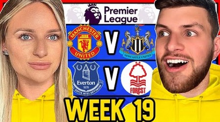 PREMIER LEAGUE WEEK 19 PREDICTIONS