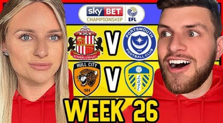 CHAMPIONSHIP WEEK 26 PREDICTIONS