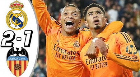 Real Madrid vs Valencia 2-1- All Goals &amp; Highlights -2024 Bellingham Goal