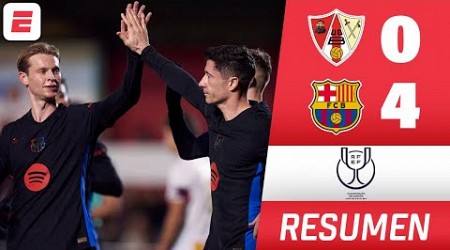 BARCELONA GOLEÓ 4-0 al Barbastro y avanza a OCTAVOS DE FINAL. DOBLETE de LEWANDOWSKI | Copa del Rey