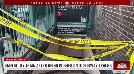 Man hit by train after being pushed onto subway tracks in Chelsea | NBC New York