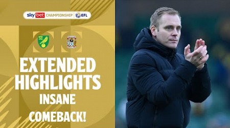 INSANE COMEBACK! | Norwich City v Coventry City extended highlights