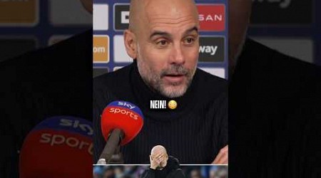 Guardiola diskutiert mit Reporter 