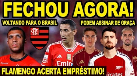 FECHOU AGORA! FLAMENGO ACERTA EMPRÉSTIMO DE JOGADOR PARA TIME DA SÉRIE A! 7 JOGADORES “LIVRES”! E+