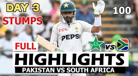 Full Highlights | Pakistan Vs South Africa 2nd Test Match Day 3 Stumps | Pak Vs Sa