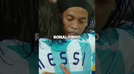 El día que Messi dedicó un gol a Ronaldinho. #Ronaldinho #messi #barcelona #goat #futbol #amistad