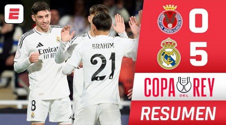 REAL MADRID GOLEÓ 5-0 a Deportiva Minera con Goles de Modric, Güler y Valverde | Copa del Rey