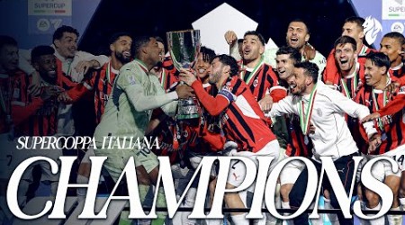 LIFTING THE SUPERCOPPA TROPHY! 