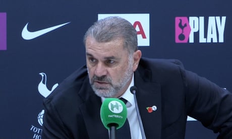 ‘I’m old school’: Ange Postecoglou bemoans use of VAR after Spurs loss – video