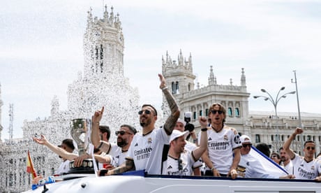 Real Madrid celebrate 36th La Liga title with bus parade – video